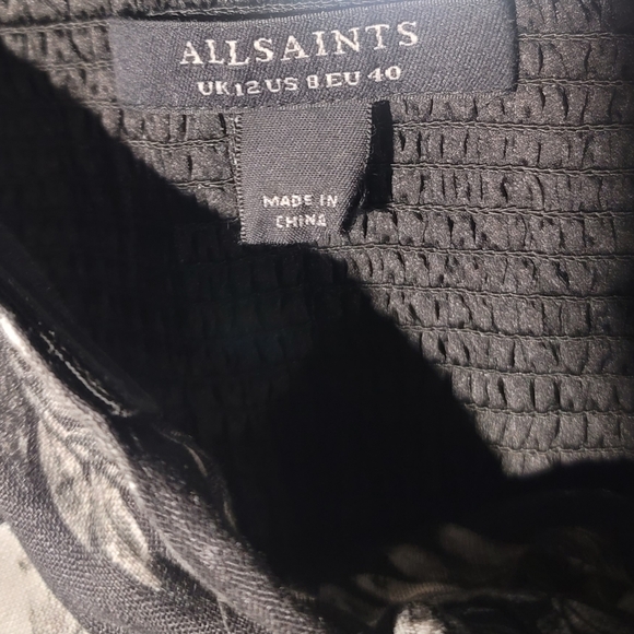 EUC ALLSAINTS Riah Mia Floral Print Bandeau Crop Top - Picture 6 of 8